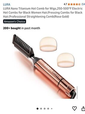 Rose Gold Nano Titanium Hot Comb for Men Grooming